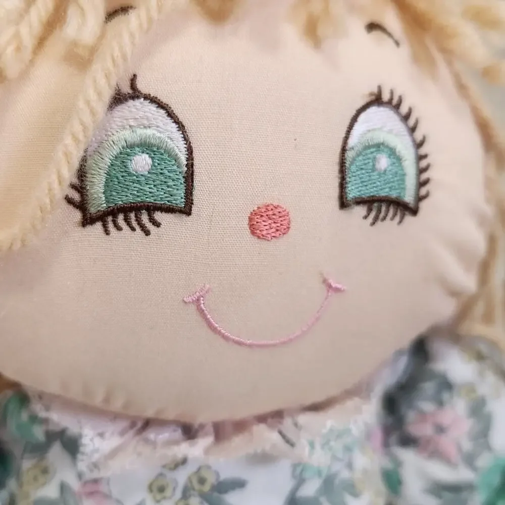 Vintage 1980s Commonwealth soft plush doll with dress 16